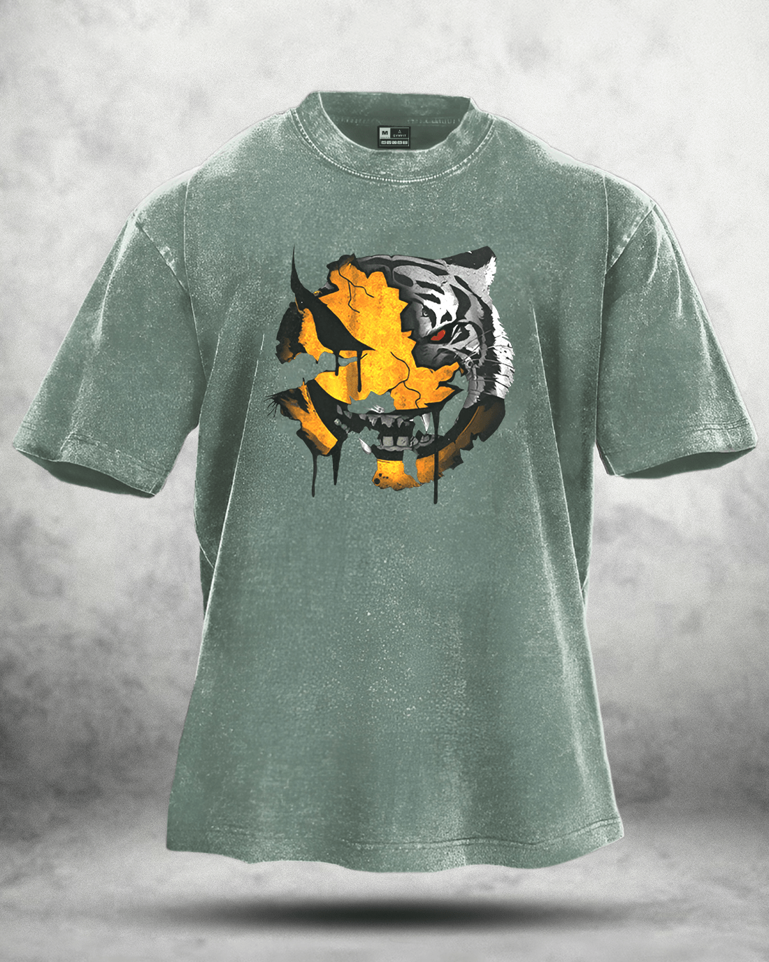 Angry Smiley Washed T-Shirt