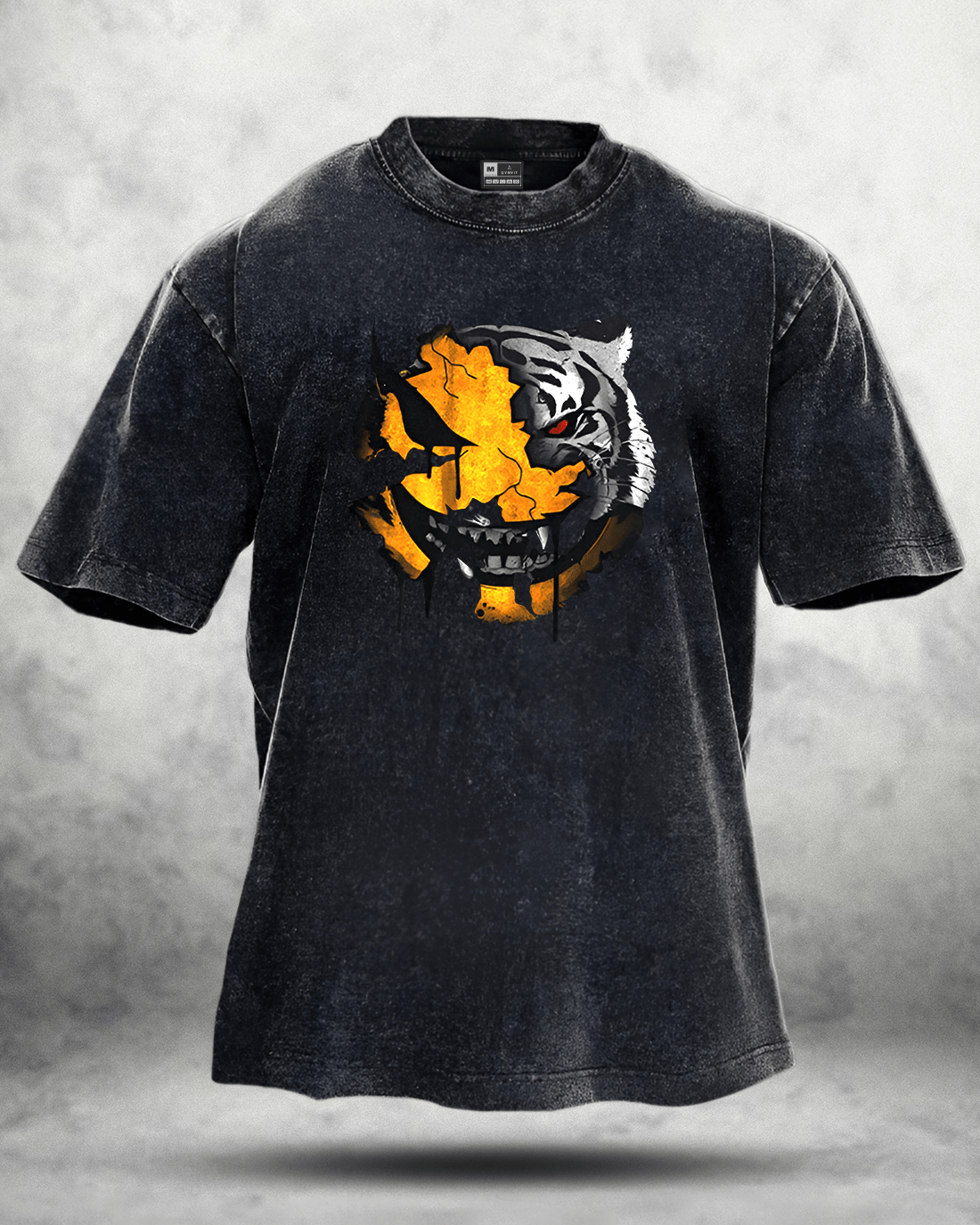 Angry Smiley Washed T-Shirt