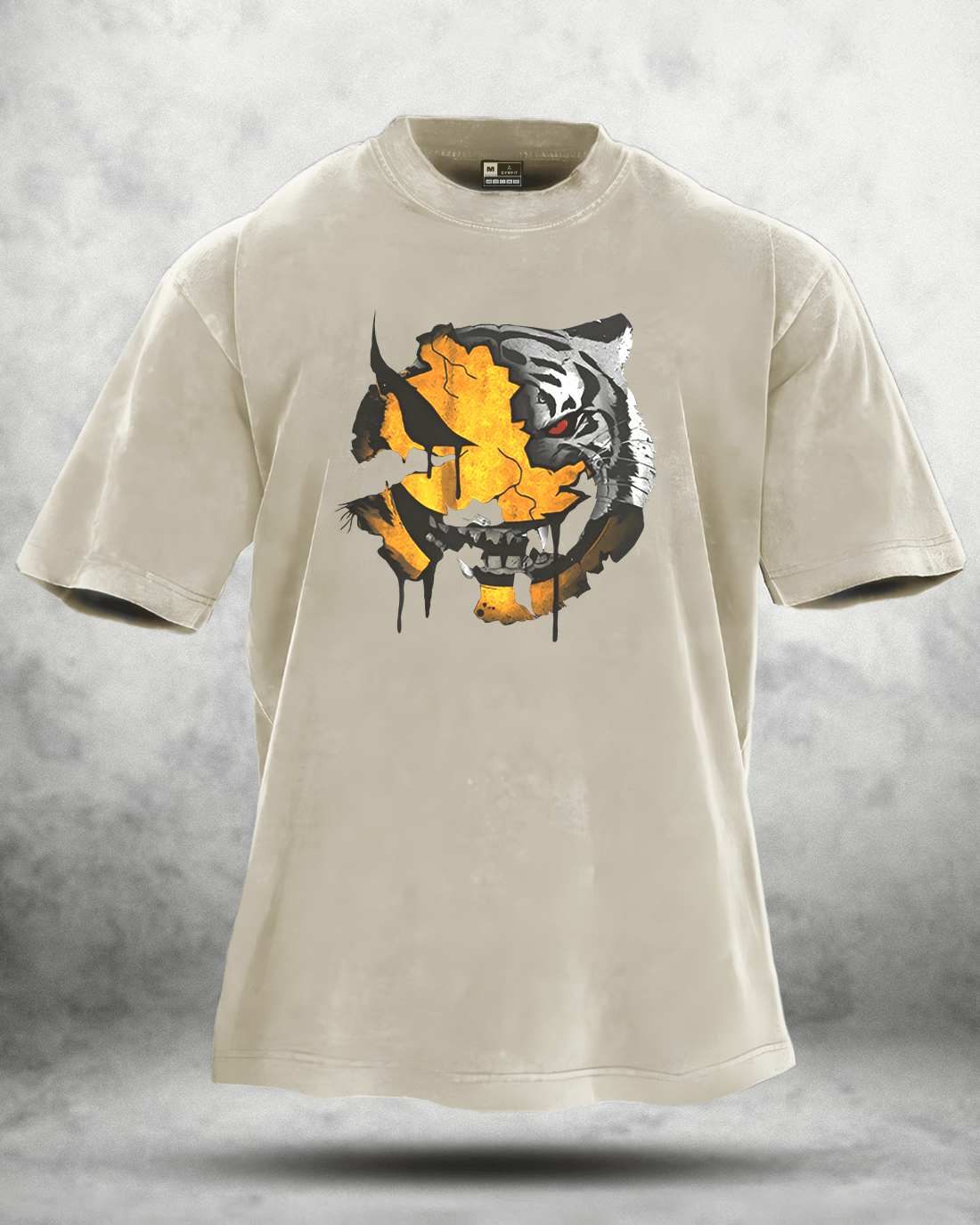 Angry Smiley Washed T-Shirt