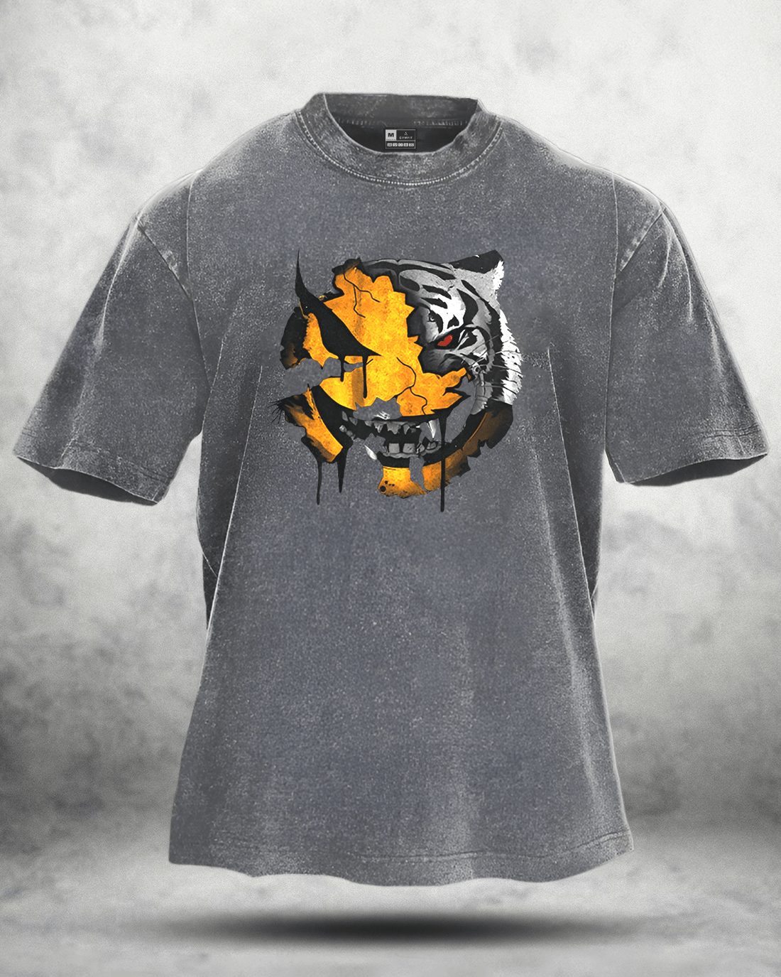 Angry Smiley Washed T-Shirt