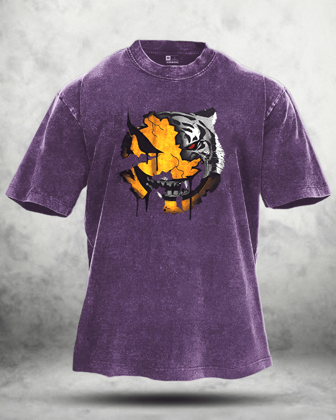 Angry Smiley Washed T-Shirt