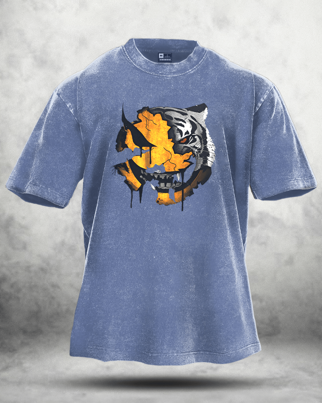 Angry Smiley Washed T-Shirt