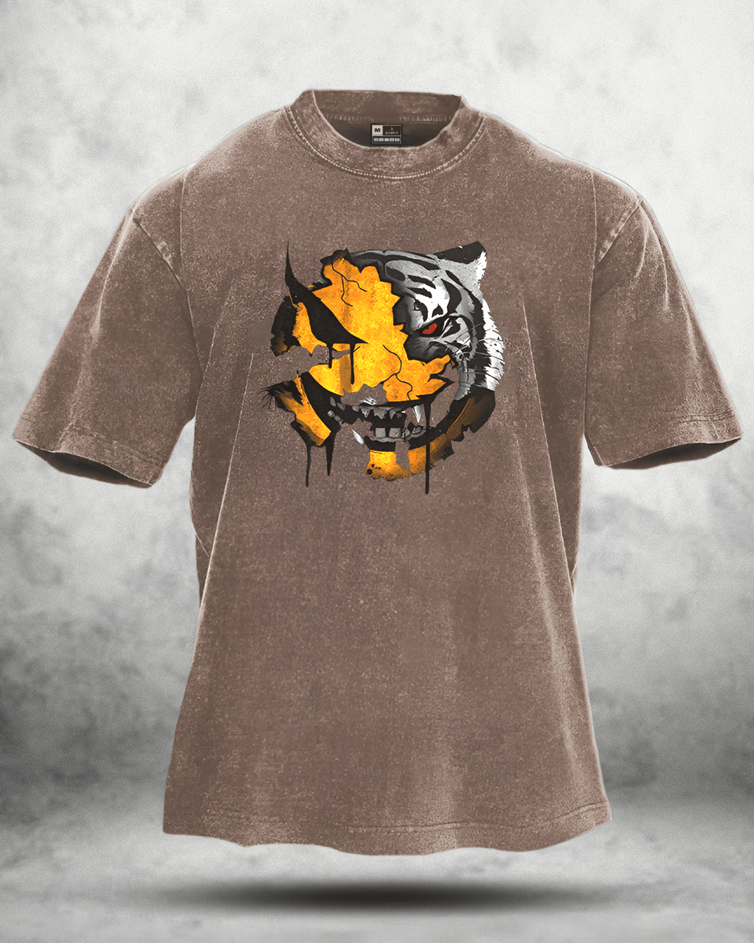 Angry Smiley Washed T-Shirt