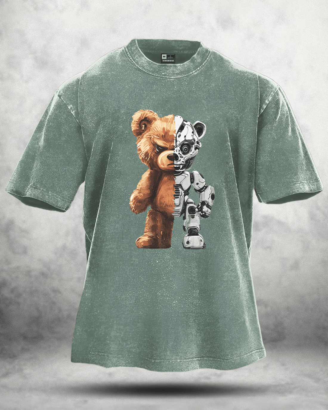 Robot Bear Washed T-Shirt