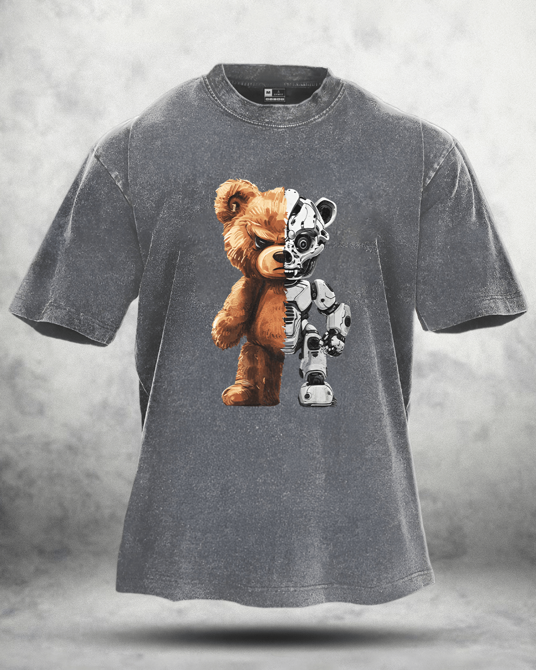 Robot Bear Washed T-Shirt